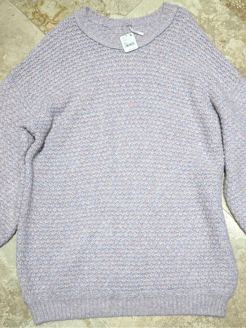 Free People Lavender Heather Crewneck Sweater